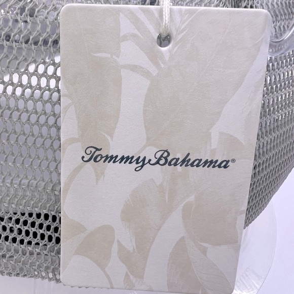 TOMMY BAHAMA CAP HAT, FRONT IS WHITE BACK IS GREY MESH & LOGO ADJ. STRAP, UNISEX - Picture 13 of 15